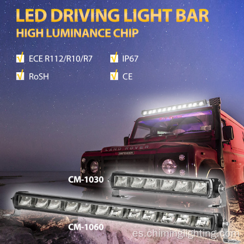 Barras de luz LED LED de automóvil de una sola fila de 11 pulgadas 30 W SUV LED Trabajo de conducción Barra de luz para Off Road